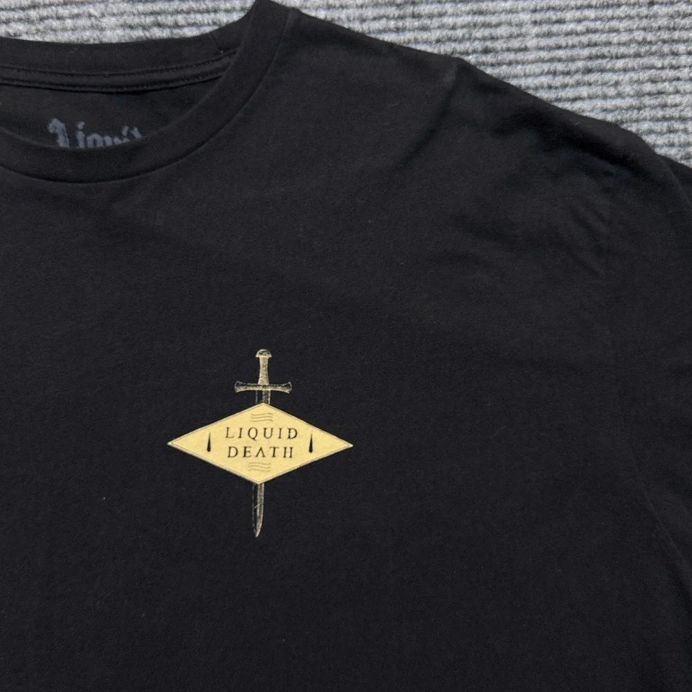 Liquid Death T-Shirt XXL Black Murder Your Thirst Graphic Band Style Tee